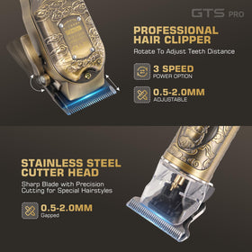 GTS PRO metal body close-up highlighting durable finish and ergonomic grip benefit