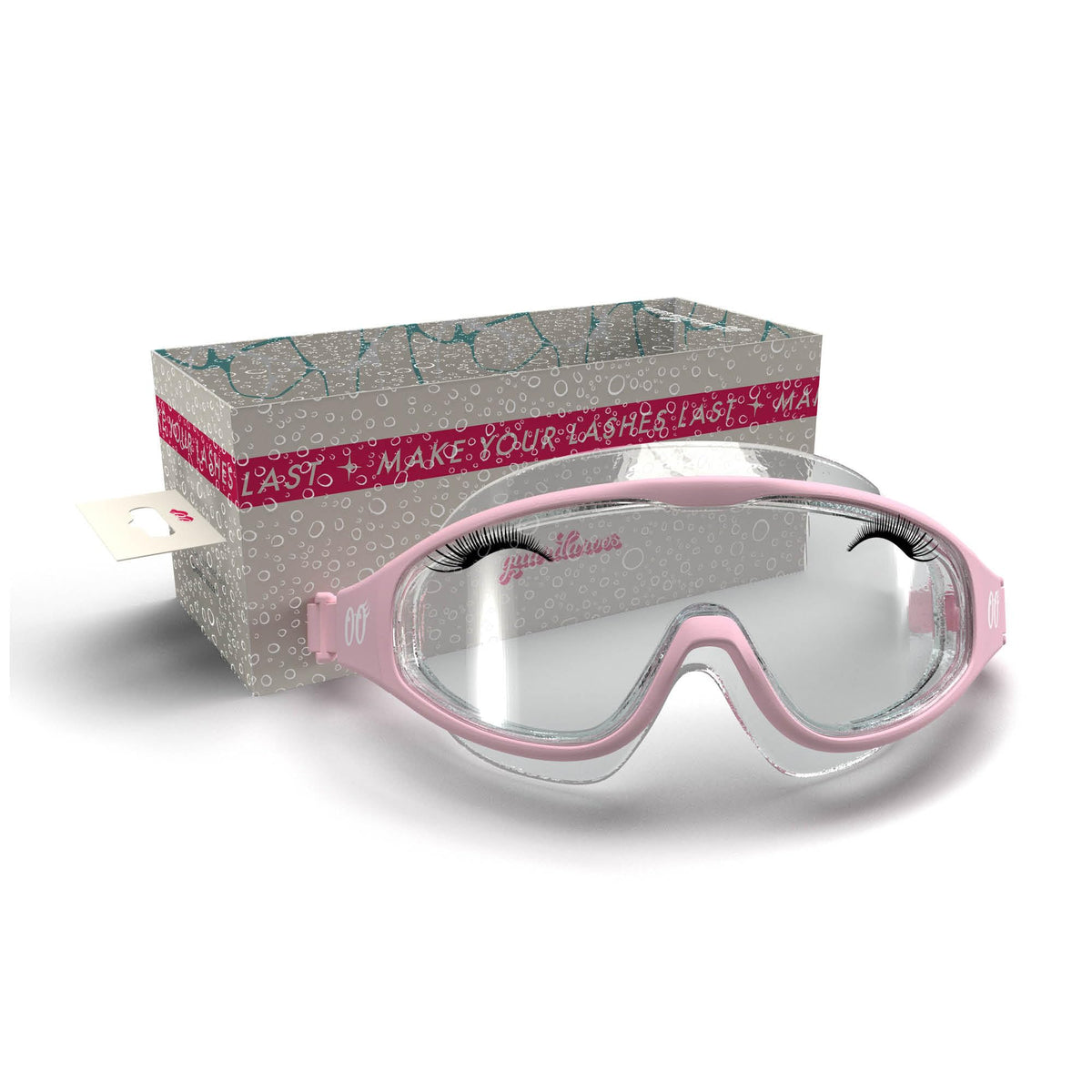guardaroos front view pink goggles showing protective coverage and comfortable fit