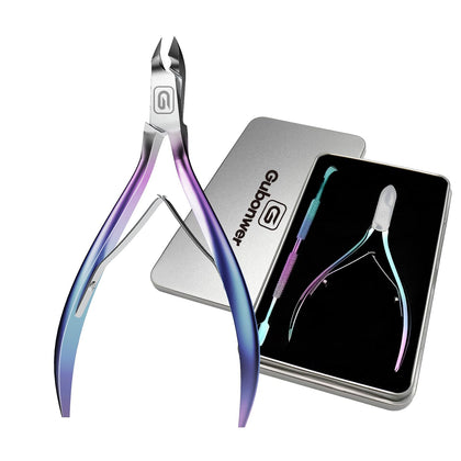 Gubonwer cuticle trimmer front view showing ergonomic handle benefit