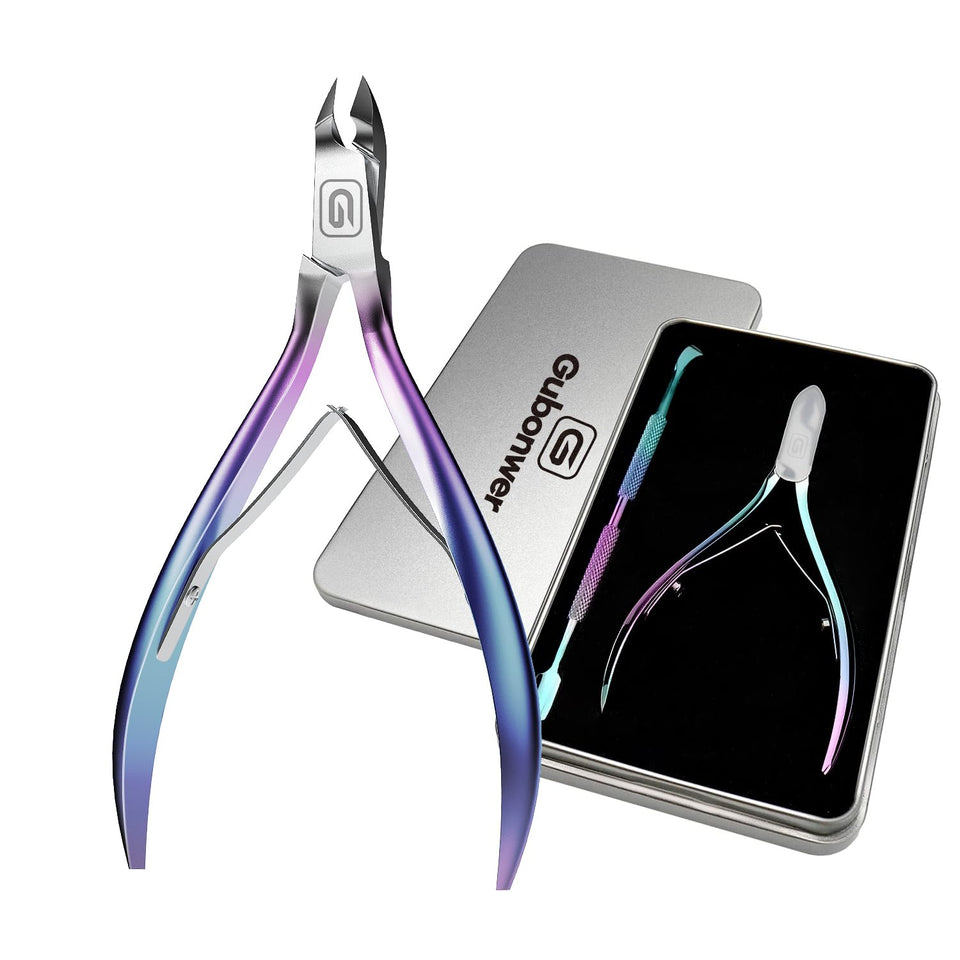 Gubonwer cuticle trimmer front view showing ergonomic handle benefit