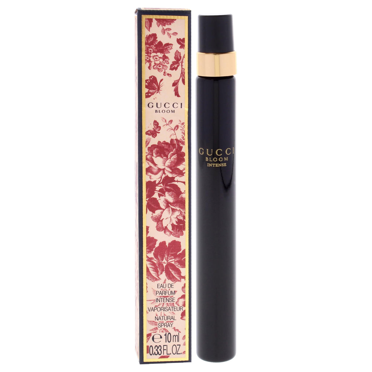 Gucci Bloom atomizer spraying mist for quick on-the-go refresh
