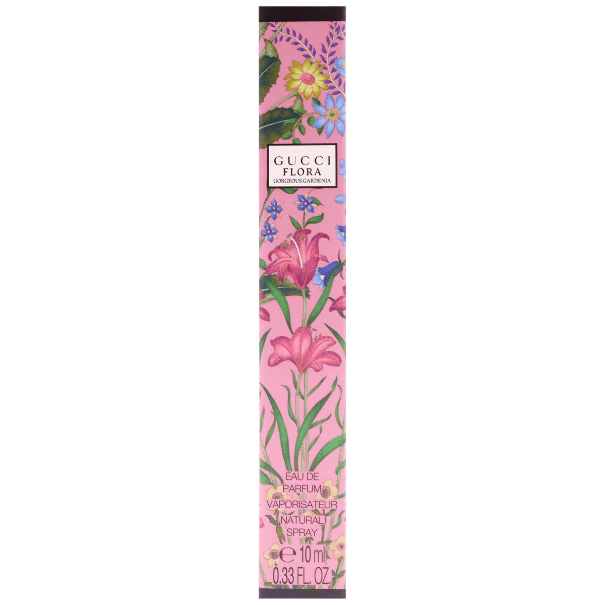 Artistic display of pear blossom gardenia jasmine brown sugar patchouli notes for Gucci fragrance