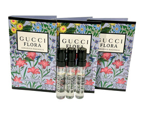 Gucci Flora Gorgeous Magnolia front spray vial showing brand and compact size for travel