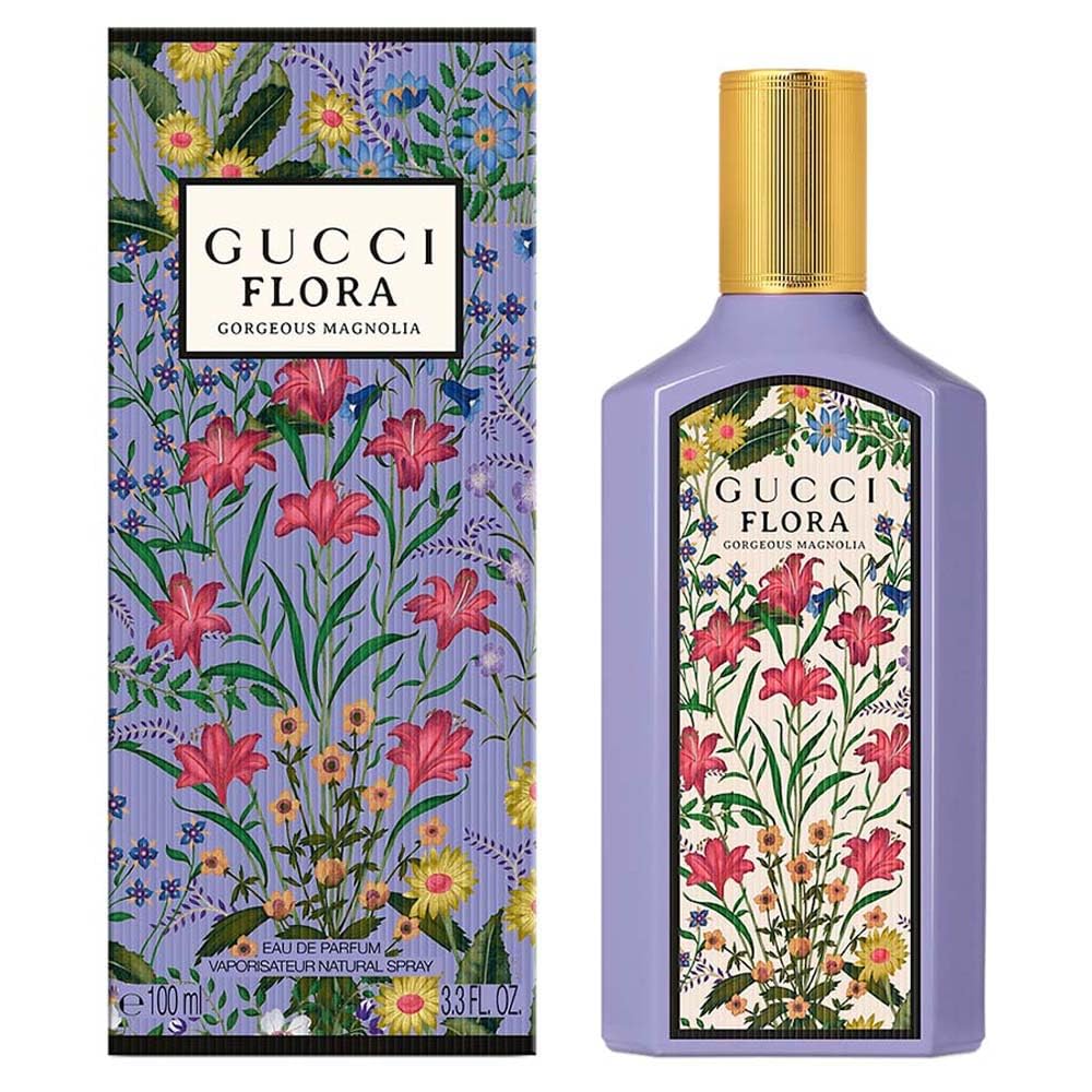 Gucci bottle side profile and cap close-up highlighting elegant design
