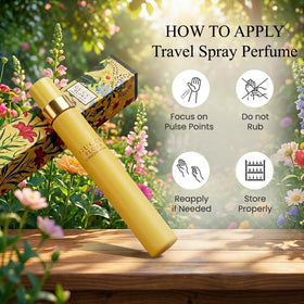 Gucci Flora bottle in hand for scale showing travel-friendly convenience