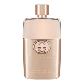 Gucci Guilty bottle front view showing elegant packaging and brand appeal