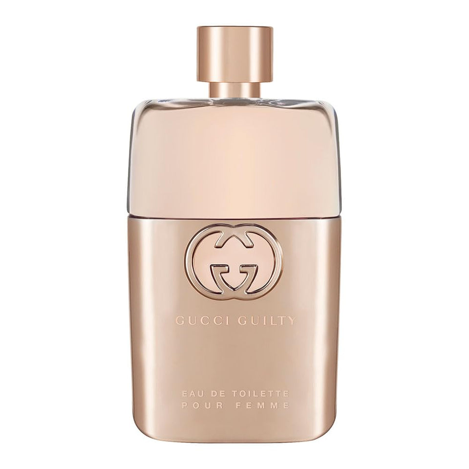 Gucci Guilty bottle front view showing elegant packaging and brand appeal