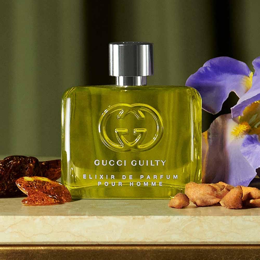 Gucci Guilty lifestyle evening scene highlighting refined vetiver appeal