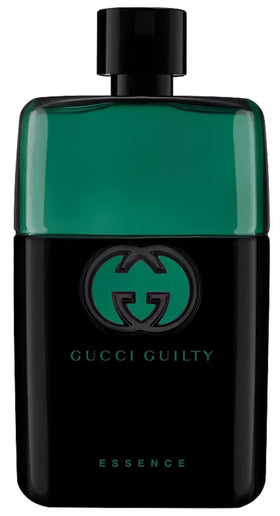 Gucci Guilty Essence bottle front view showing sleek design and gifting appeal