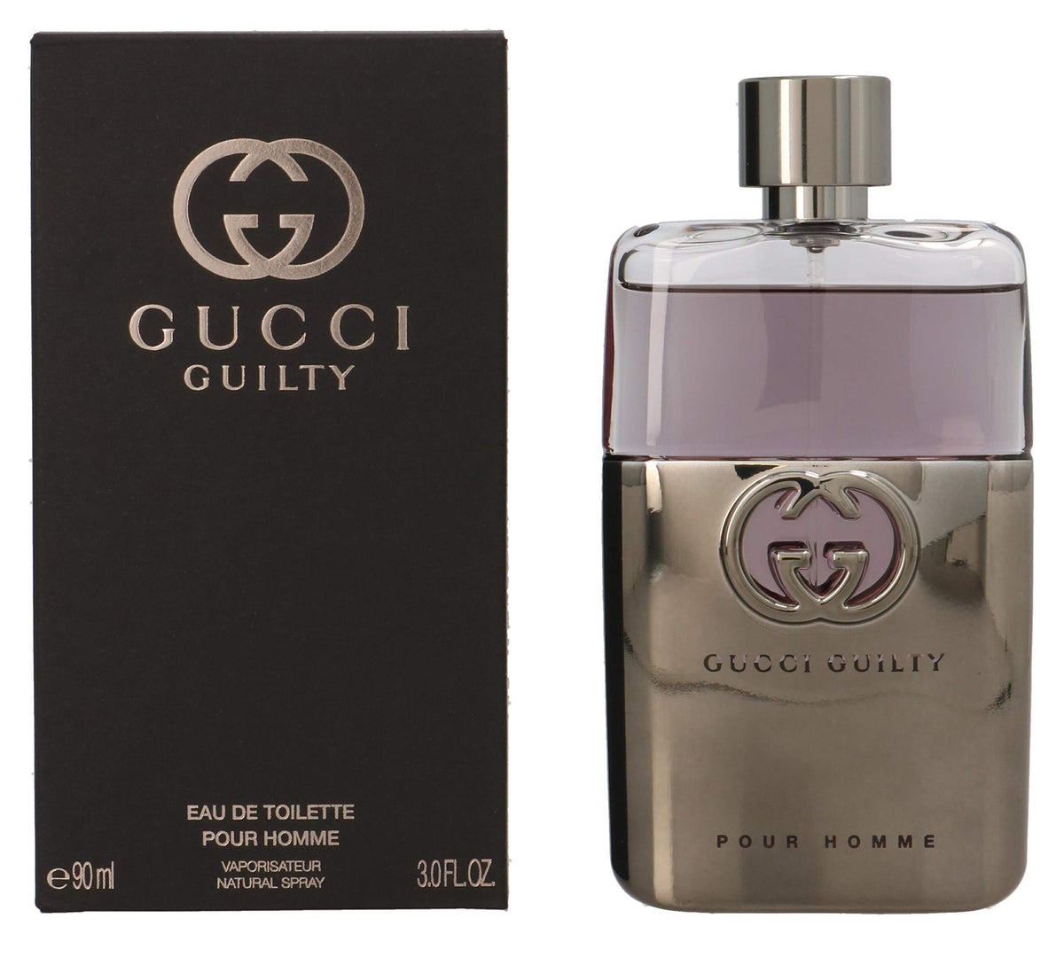 Gucci Guilty liquid close-up showing texture and rich amber color