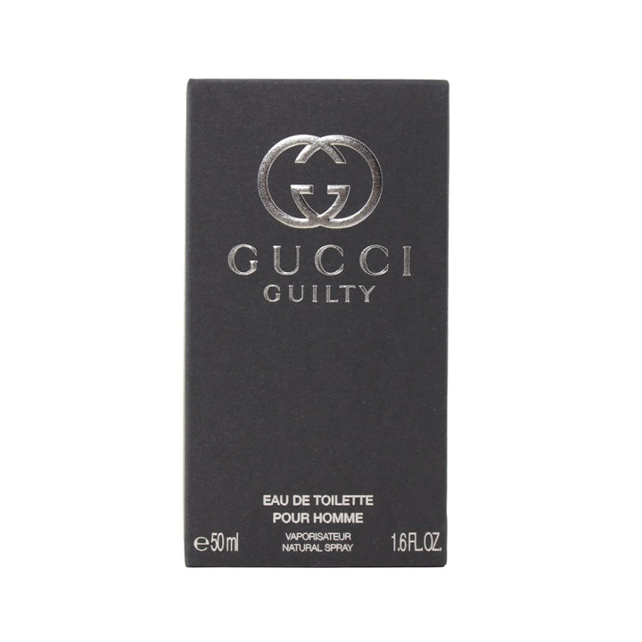 Gucci Guilty front bottle showcasing sleek design and immediate gift appeal
