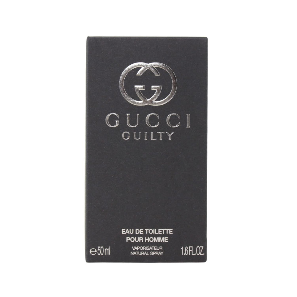 Gucci Guilty front bottle showcasing sleek design and immediate gift appeal