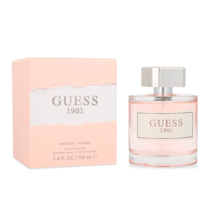 GUESS 1981 bottle front view shows label and modern packaging, ideal for daily wear