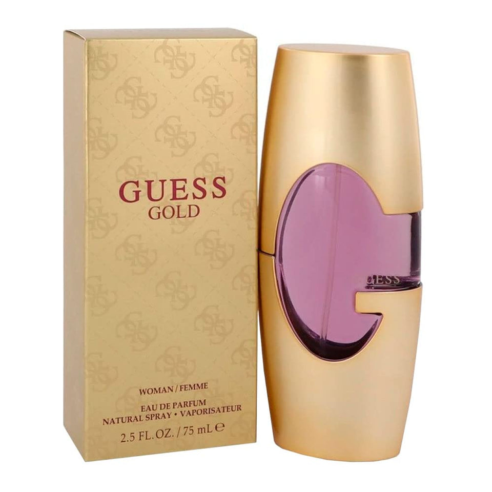 GUESS bottle front view showing elegant design and easy travel usefulness