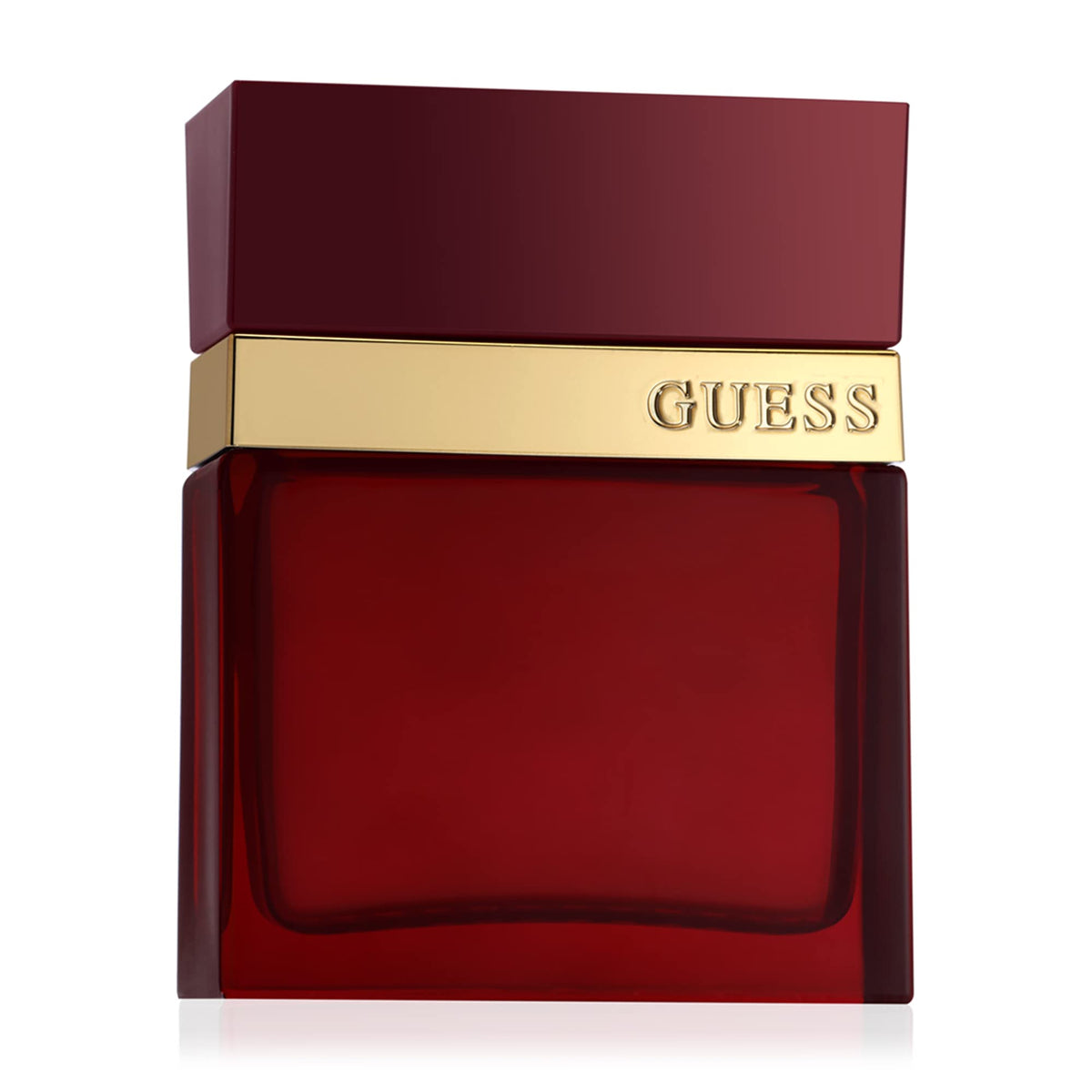 GUESS Seductive Red angled bottle highlighting glass shape and red tint