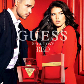 GUESS Seductive Red liquid close-up showing warm red color and texture