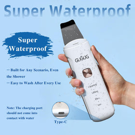 GUGUG in use on face with damp skin to show safe, effective pore-cleansing benefit