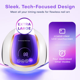Gugusure LCD touch screen closeup offering precise timer control benefit