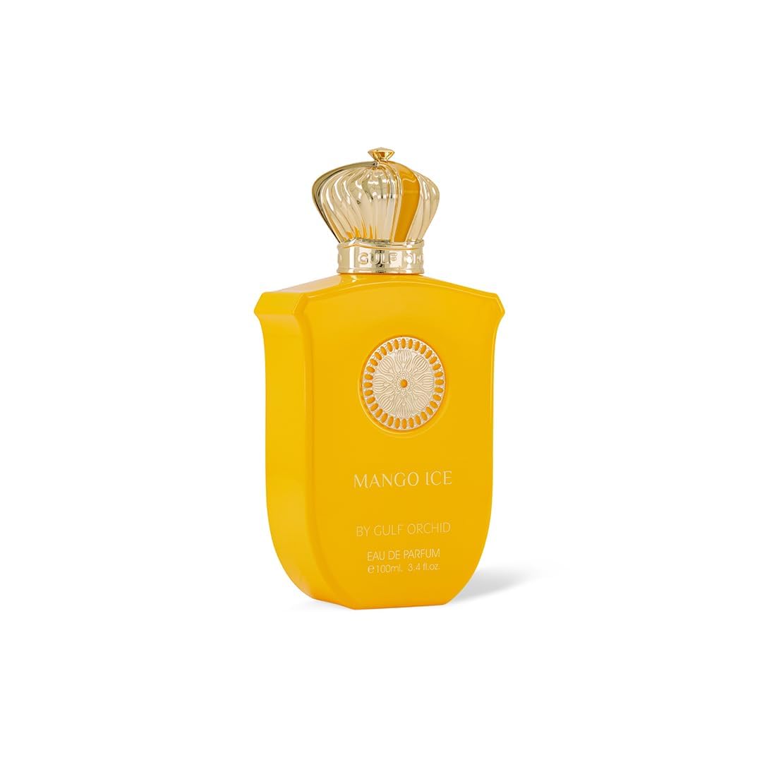 Gulf Orchid Mango Ice atomizer spray producing fine mist to show application and long-lasting wear benefit