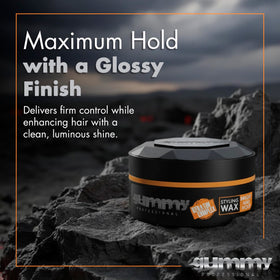 Gummy jar beside comb and scissors illustrating salon-ready control benefit