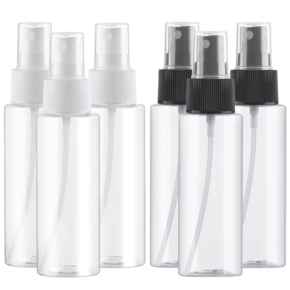 Gungtien six-pack front view showing clear bottles and caps for organized travel