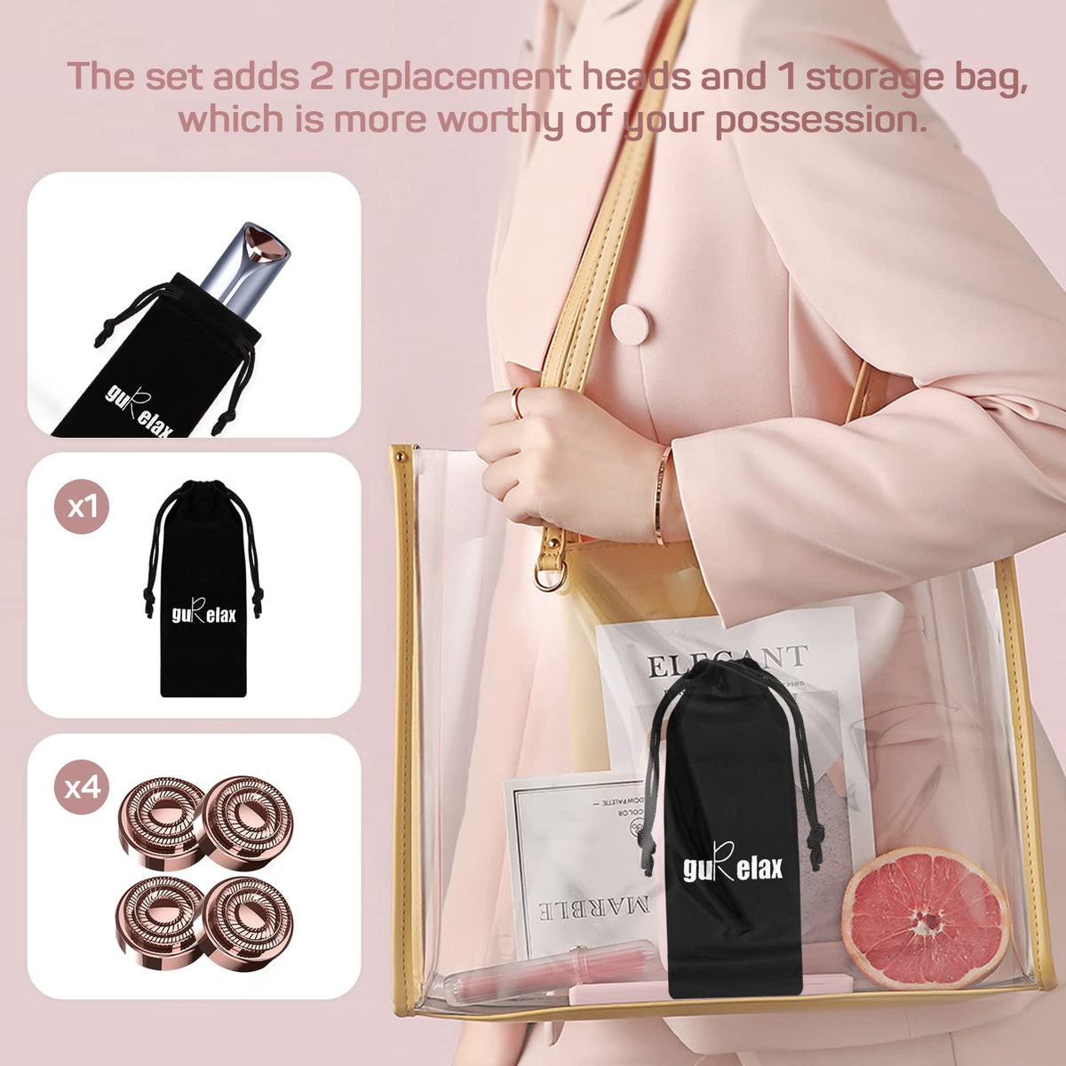 gurelax held in hand demonstrating lipstick-size portability