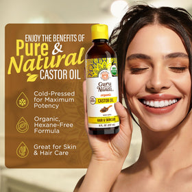GuruNanda label closeup highlighting USDA certified organic and hexane-free