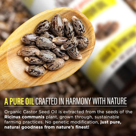 Scalp massage with GuruNanda castor oil illustrating nourishing hair routine