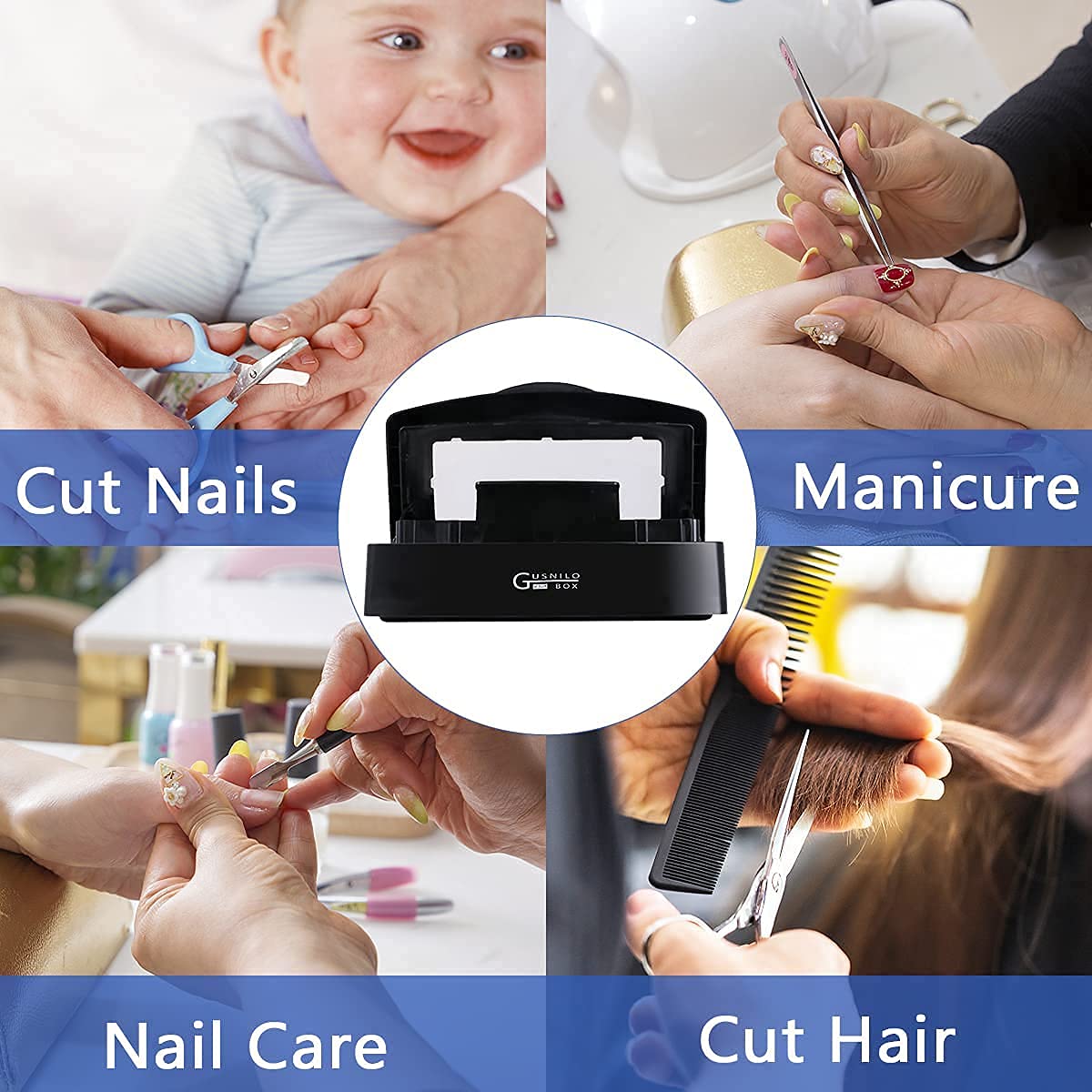 Gusnilo on salon countertop in use, showing tidy workstation and quick tool access