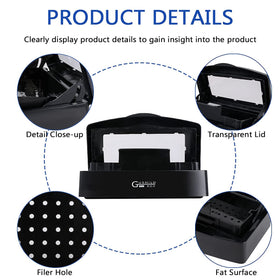 Gusnilo lid open demonstrating automatic basket lift for easy, safe tool removal