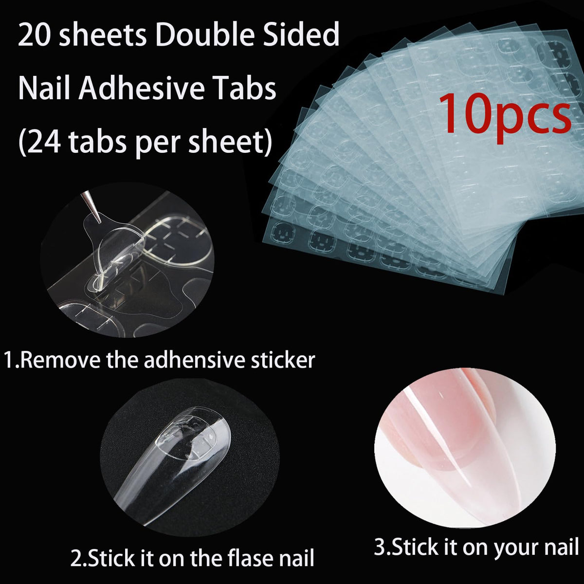GUXACU adhesive tabs and double-sided tape included for secure mounting