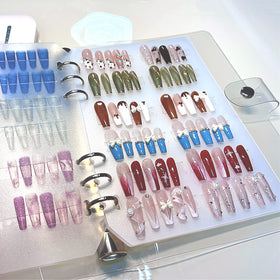 GUXACU front closed organizer showing clear PVC and snap for secure storage