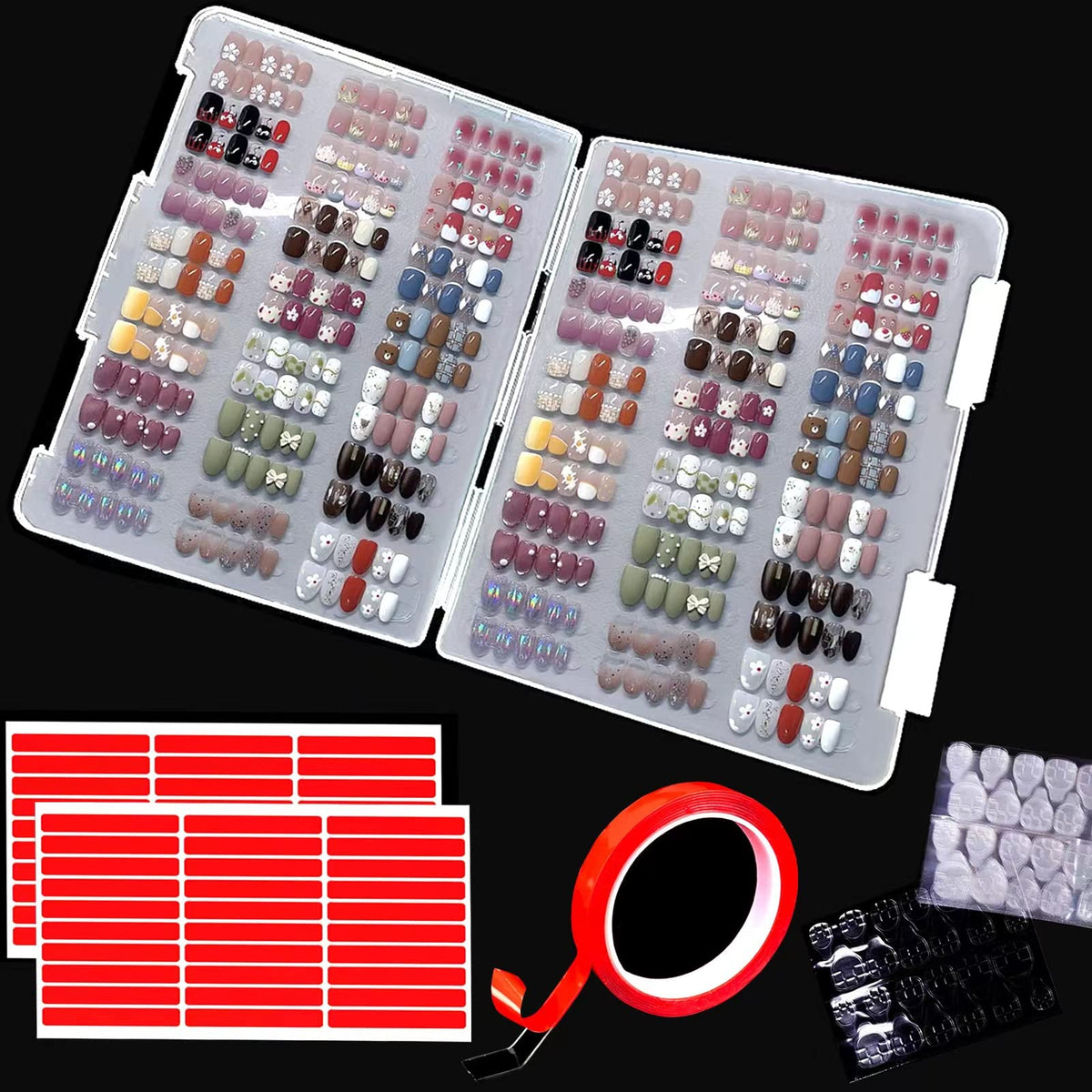GUXACU front view box showing transparent storage and neat display benefit