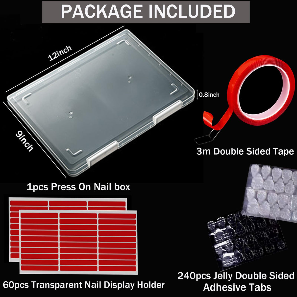 GUXACU open box with holders ready to organize nails and save time