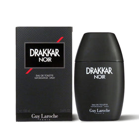 Guy Laroche Drakkar Noir front bottle showing bold matte design and classic look