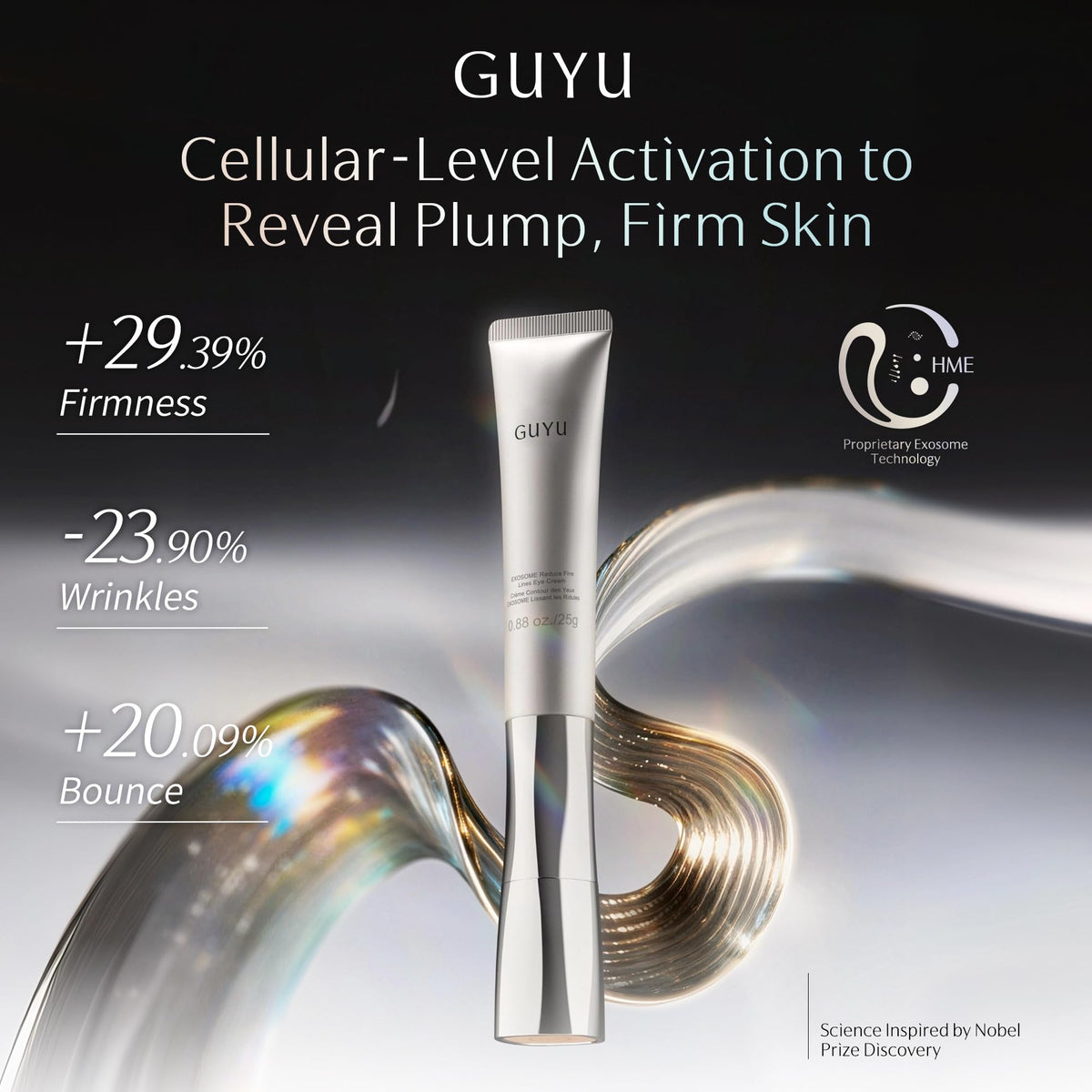 GUYU cream texture on fingertip illustrating lightweight hydration
