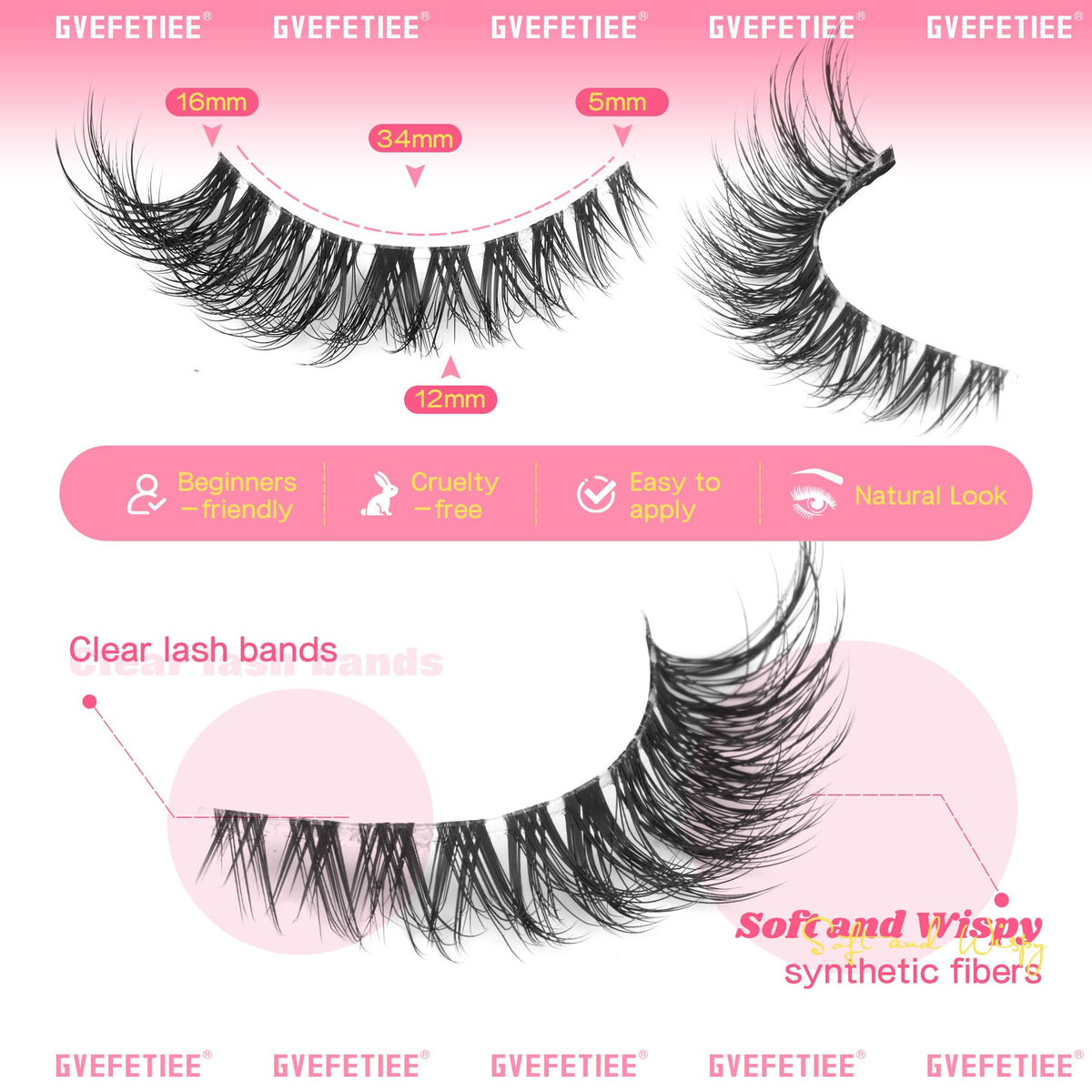 GVEFETIEE lash fiber macro showing soft synthetic texture for comfort
