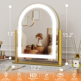 Gvnkvn mirror tilted demonstrating 360° rotation and flexible angle locking benefit