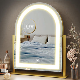 Gvnkvn front view of LED vanity mirror showing full reflection and benefit of clear visibility