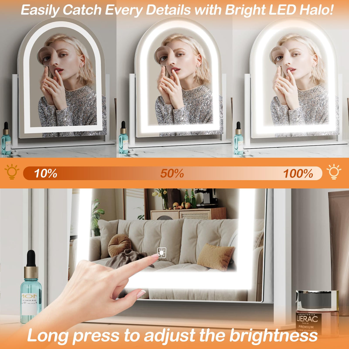 Gvnkvn model applying makeup demonstrating true-color lighting benefit
