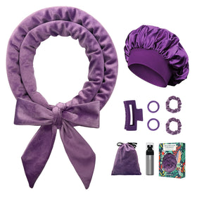 Gwabee front packaging showing purple curl set and gift box benefiting easy gifting