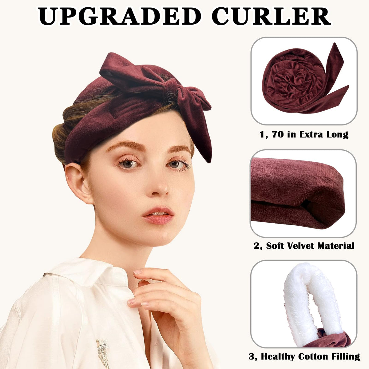 Gwabee headband worn overnight demonstrating comfortable sleep styling