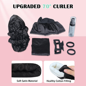 Gwabee headband worn overnight demonstrating comfy sleep-in curl setting for heatless waves