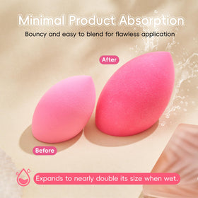 Gold Water Trading flat-edge sponge blending foundation quickly for streak-free, even coverage
