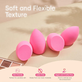 Gold Water Trading sponges in travel case on a vanity for portable, hygienic touch-ups benefit