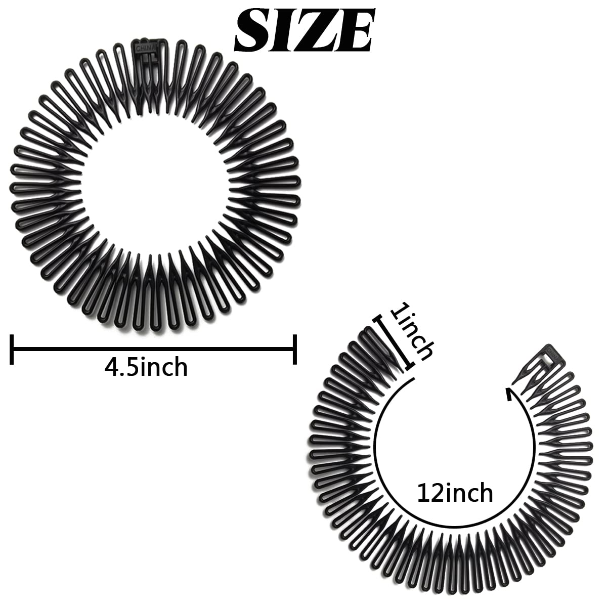 GXXMEI close-up of flexible comb teeth showing smooth edges to prevent hair snagging