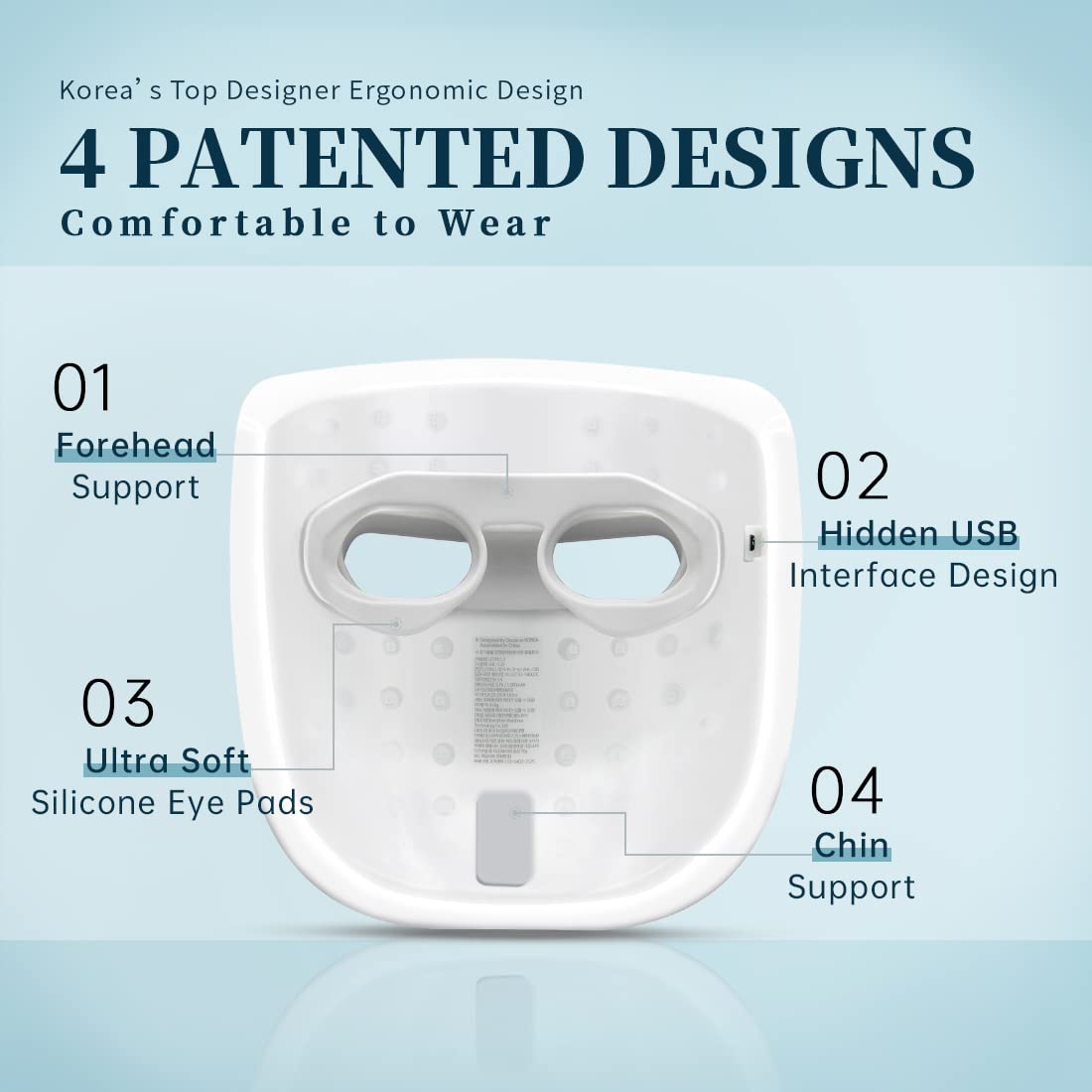 GYH adjustable chin pad demonstrating secure fit and tailored face coverage benefit