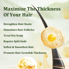 Gypsophila before and after hair comparison showing increased smoothness