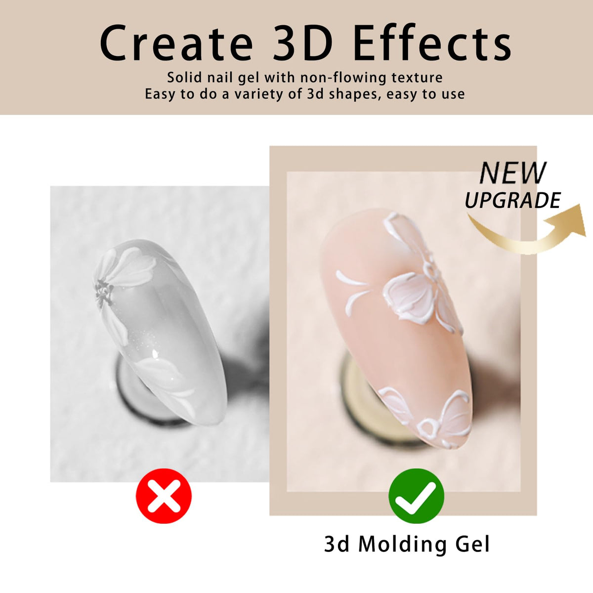 Gyraolvant white gel close-up texture for precise sculpting
