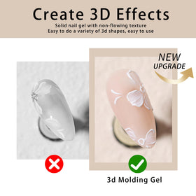 Gyraolvant white gel close-up texture for precise sculpting